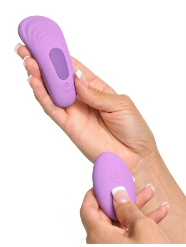 Фиолетовый компактный вибростимулятор Remote Silicone Please-Her