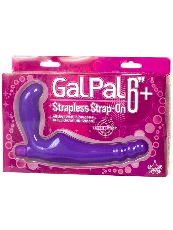 Фиолетовый вибратор-страпон GAL PAL