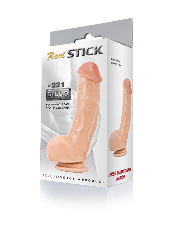 Телесный реалистичный фаллоимитатор RealStick Dildo #221 (19 см)