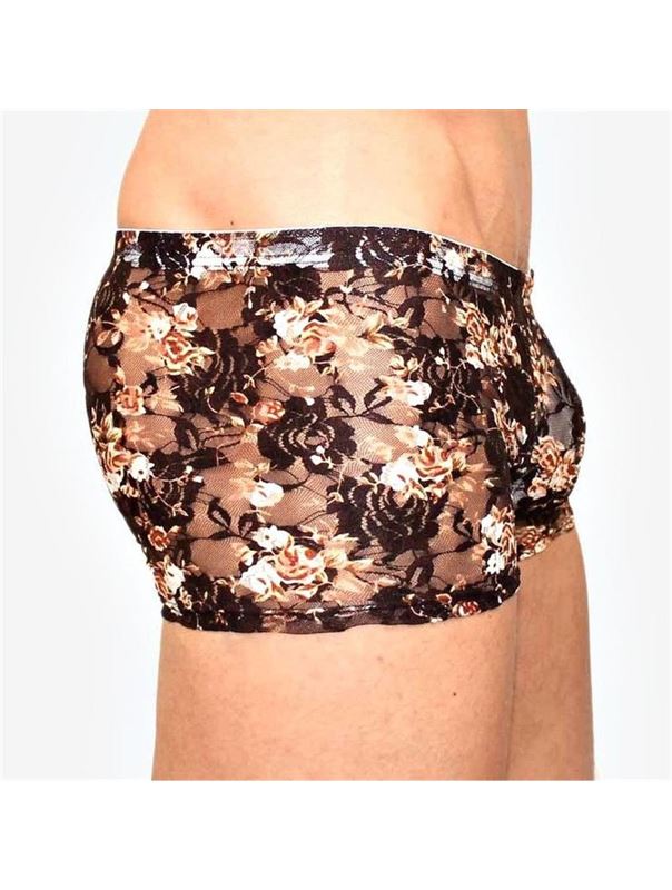 Мужские сетчатые боксеры с бежевыми розами Rose Boxer