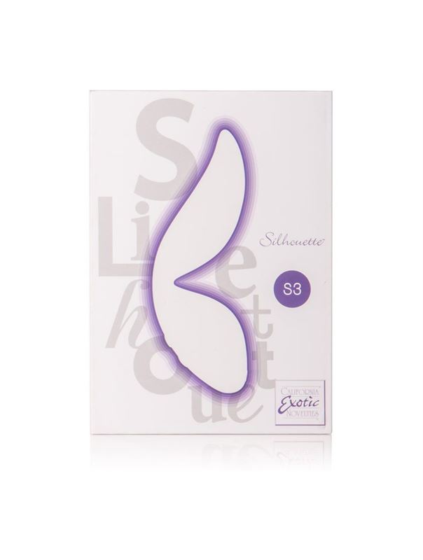 Фиолетовый вибромассажер Silhouette S3 - 12,75 см.