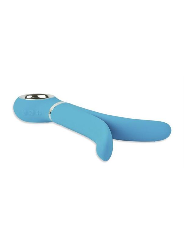 Голубой анатомический вибромассажер Fun Toys Gvibe 2 - 18 см.