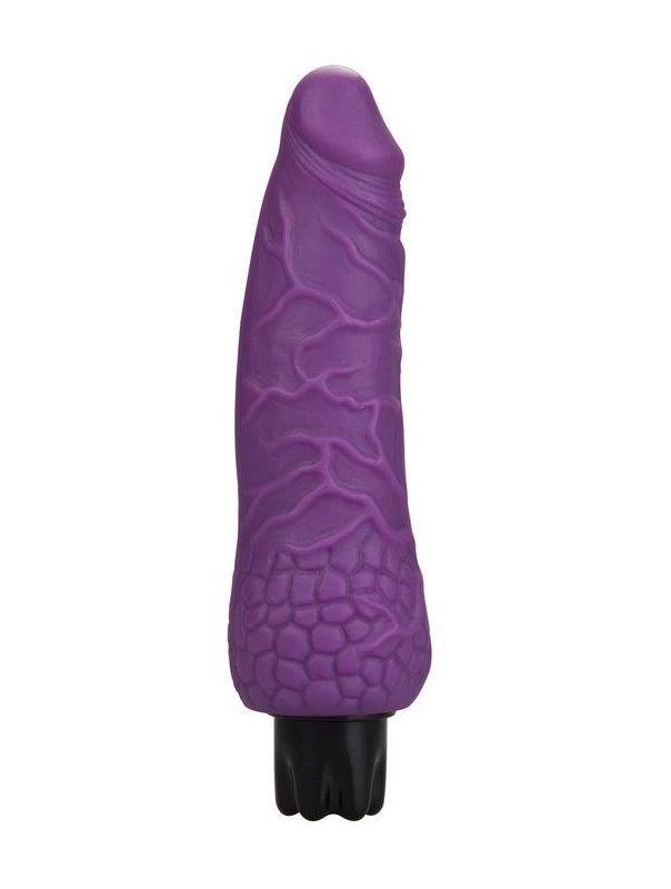 Фиолетовый вибратор-реалистик Realistic Skin Vibrator Small (16,3 см)