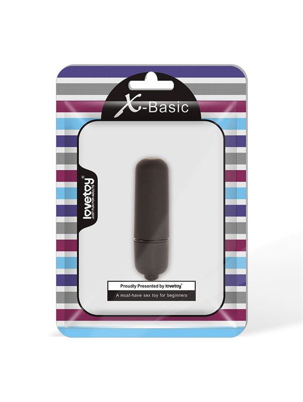 Черная вибропуля X-Basic Bullet Mini 10 speeds (5,9 см)