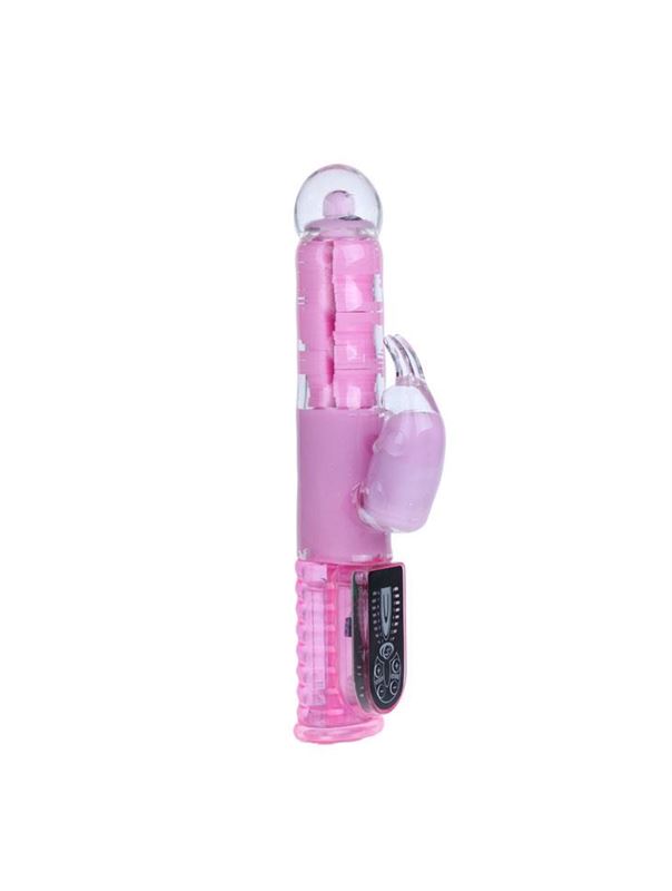Розовый хай-тек вибромассажёр Love Stroker Blue - 24,5 см.
