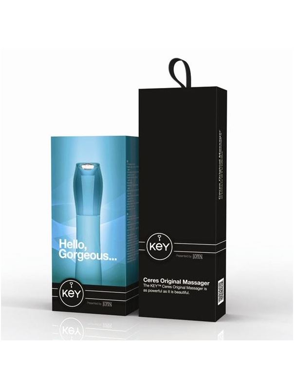 Мощный голубой вибратор Ceres Original (13,75 см)