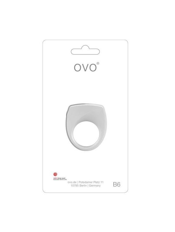 Эрекционное кольцо белое OVO B6