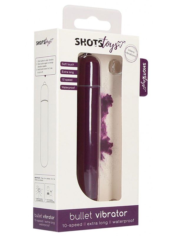 Фиолетовая вибропуля Bullet Vibrator Extra Long (10,5 см)