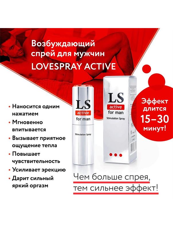 Спрей-стимулятор для мужчин Lovespray Active Man (18 мл)