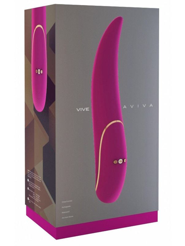 Розовый вибратор Aviva с тонким кончиком - 19,8 см.