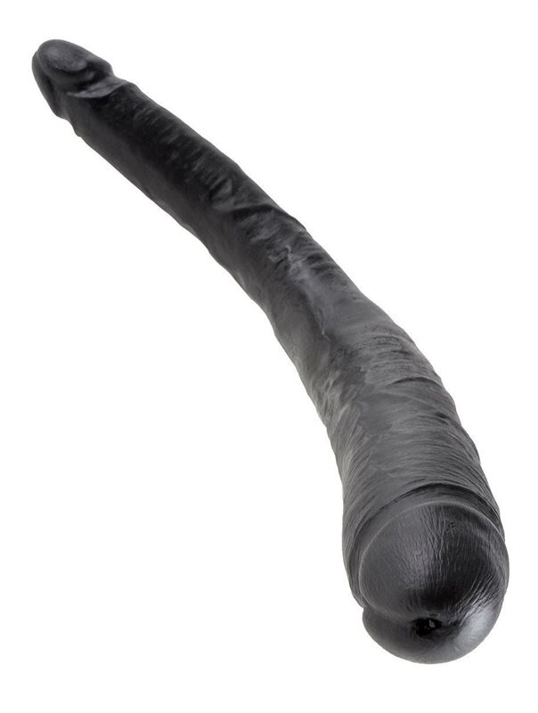 Чёрный двусторонний дилдо 16 Tapered Double Dildo - 40,6 см.