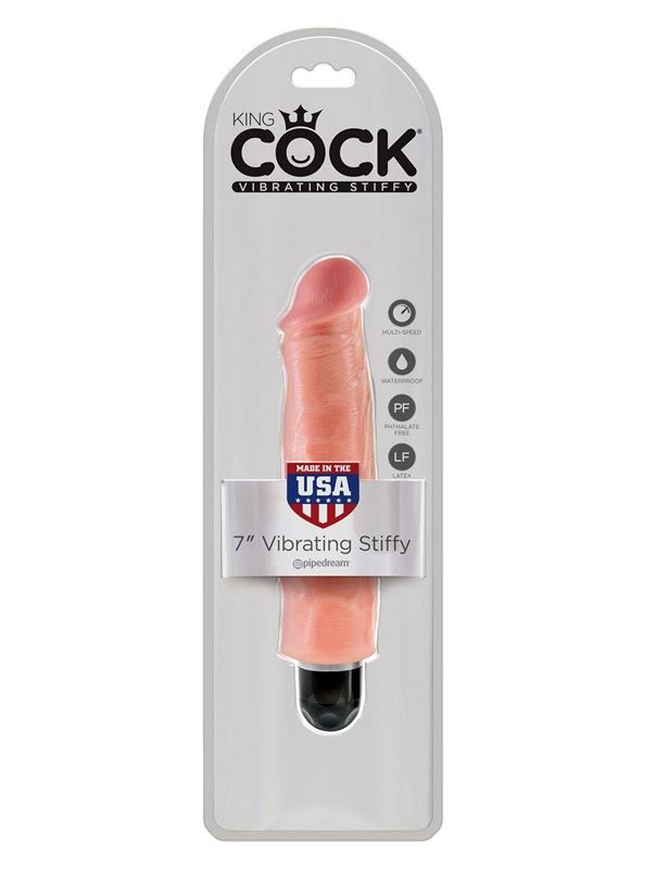 Телесный вибратор-реалистик 7" Vibrating Stiffy (21,6 см)