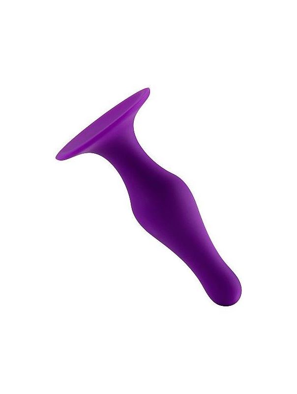 Фиолетовая анальная пробка с длинным кончиком Butt Plug with Suction Cup Medium