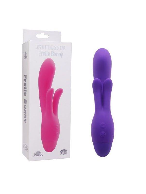 Фиолетовый вибратор INDULGENCE Frolic Bunny (18,5 см)