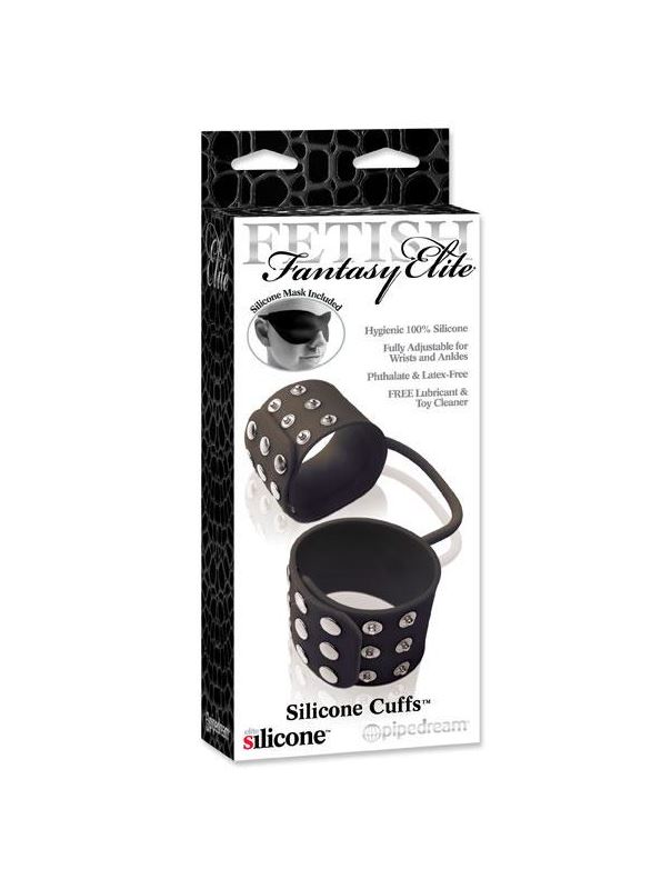 Черные наручники из силикона Fetish Fantasy Elite Silicone Cuffs