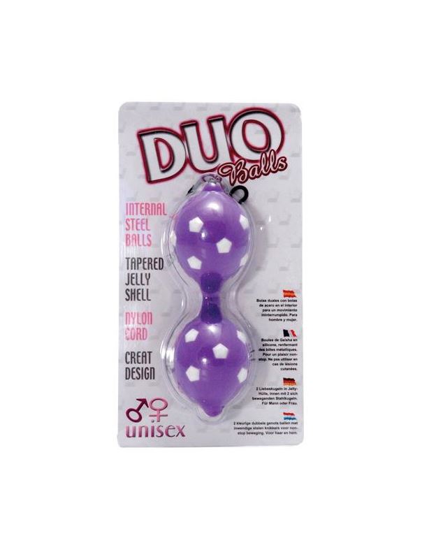 Вагинальные шарики в цветной оболочке Duo Balls (3,8 см)