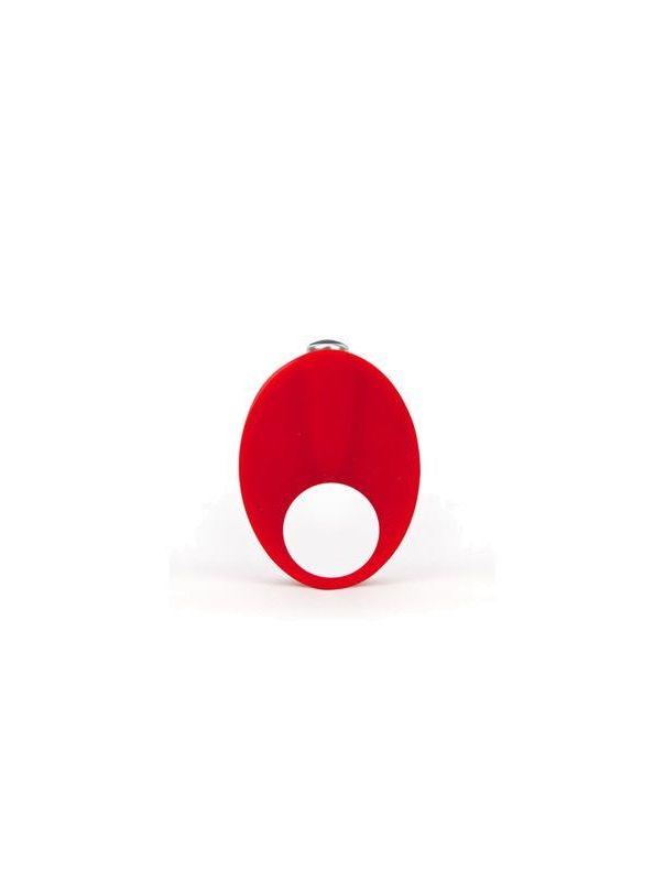 Красное эрекционное кольцо с вибрацией TLC CaliberVibrating Silicone Cock Ring