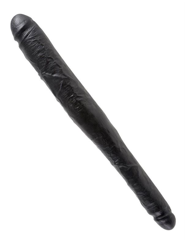 Чёрный двусторонний дилдо 16" Tapered Double Dildo (40,6 см)