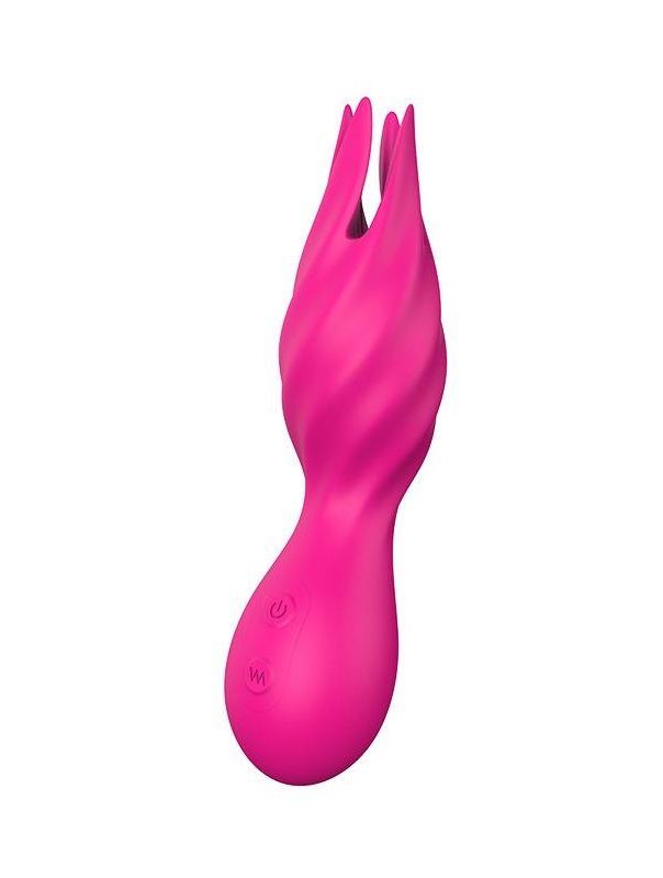 Розовый клиторальный стимулятор FLUTTERING TULIP - 14,5 см.