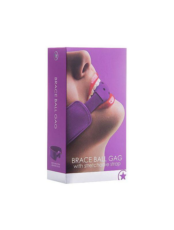 Фиолетовый кляп Brace Ball Purple