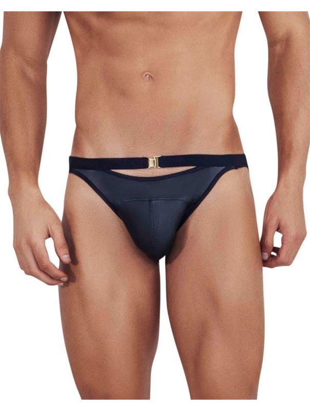 Черные мужские трусы-брифы с декоративным пояском Misty Brief