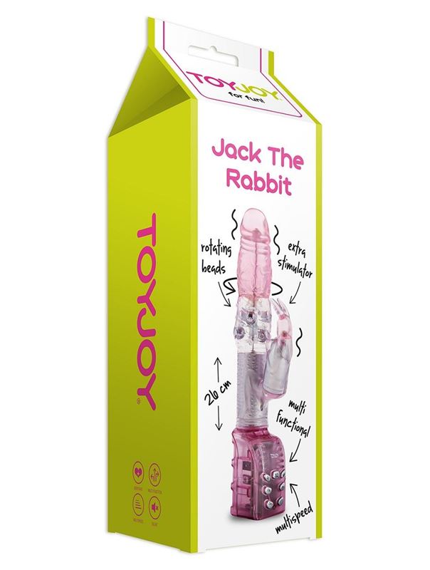 Розовый вибратор Jack The Rabbit Pearl Pink - 27 см.