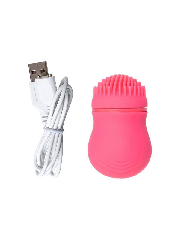 Розовый стимулятор клитора CURU-CURU BRUSH ROTER