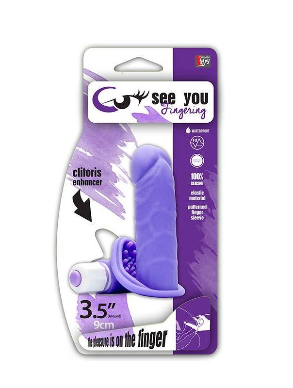 Фиолетовый вибростимулятор SEE YOU FINGERING PURPLE
