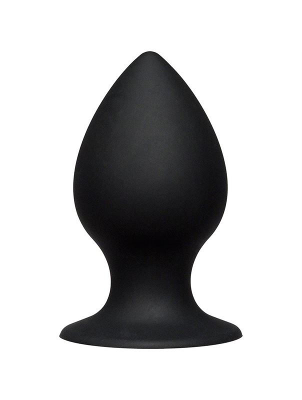 Малая чёрная анальная пробка Kink Ace Silicone Plug 3 - 8,26 см.