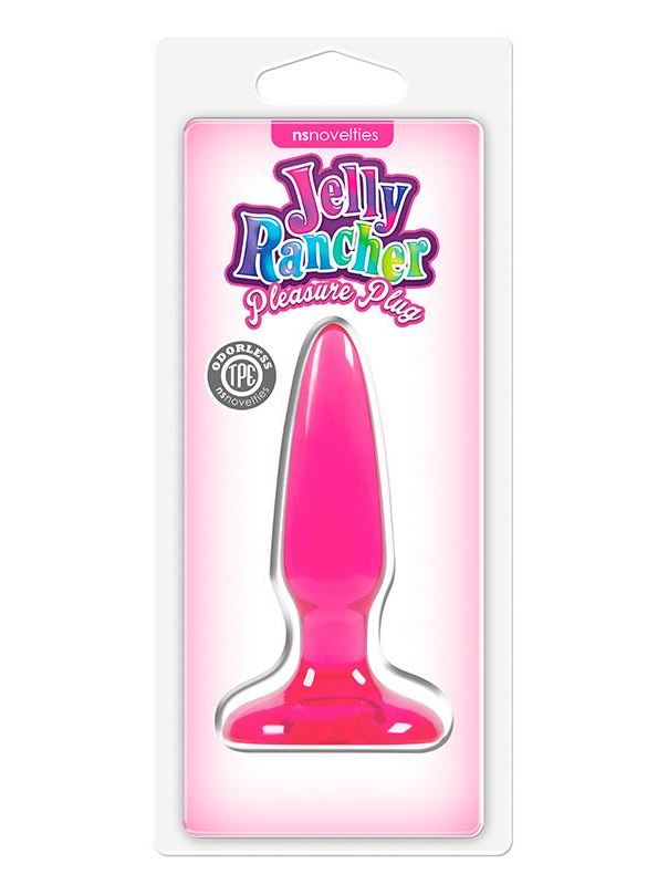 Розовая анальная мини-пробка Jelly Rancher Pleasure Plug Mini (8,1 см)