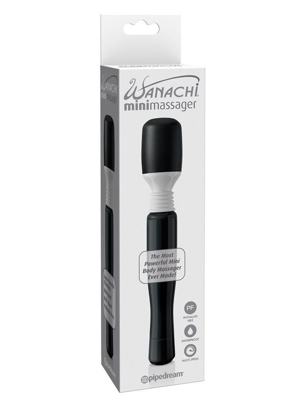 Чёрный вибромассажер Mini Wanachi