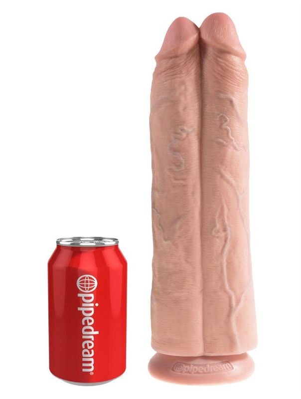 Страпон-система с телесной насадкой 11" Two Cocks One Hole Hollow Strap-On Suspender System (30,5 см)