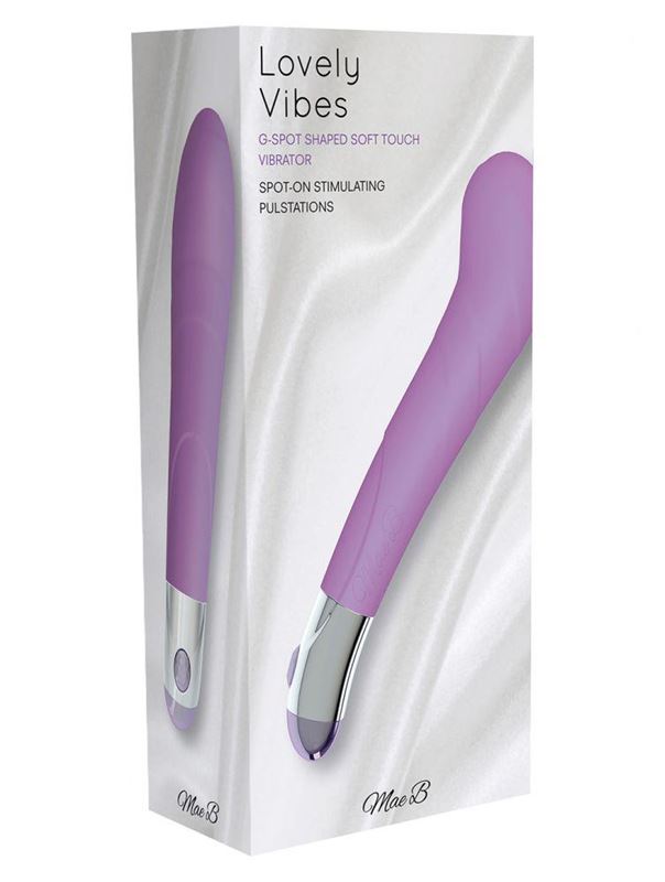 Фиолетовый вибратор Lovely Vibes G-spot - 20 см.