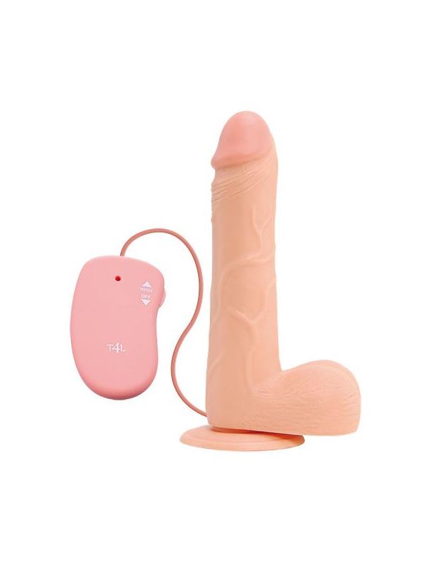Телесный вибратор на присоске REALISTIC VIBRATOR REAL RAPTURE FLESH - 25,5 см.