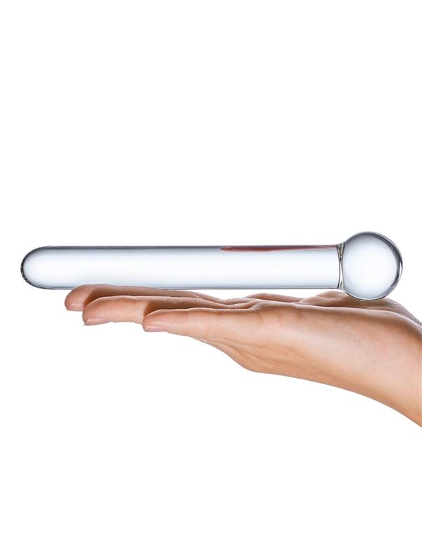 Стеклянный жезл с шаром Straight Glass Dildo (17,8 см)