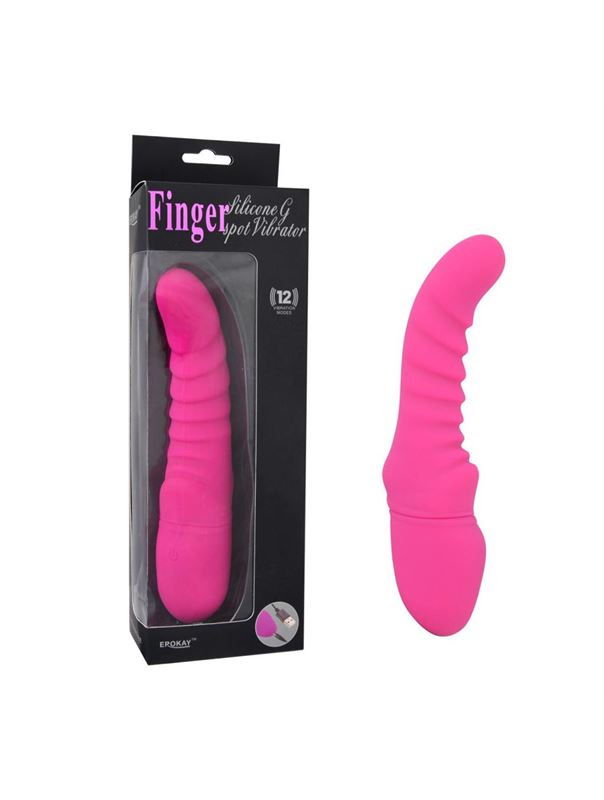 Розовый вибратор Rechargeable G Curve - 20 см.