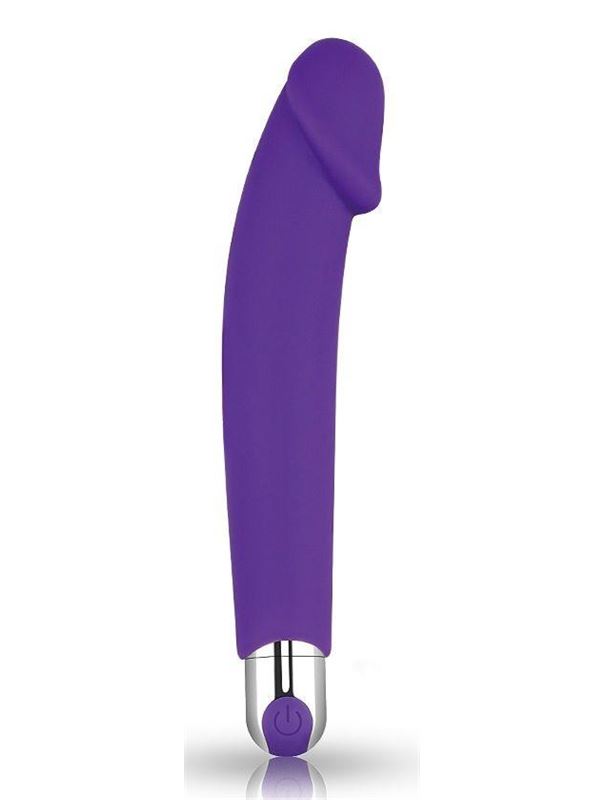 Фиолетовый вибратор Rechargeable IJOY Silicone Dildo (16,5 см)