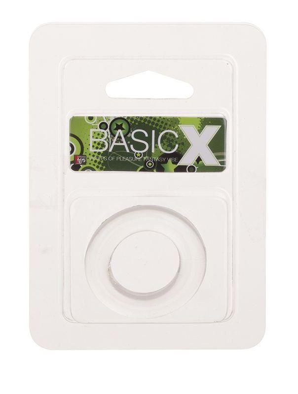 Прозрачное эрекционное кольцо BASICX TPR COCKRING CLEAR 1INCH