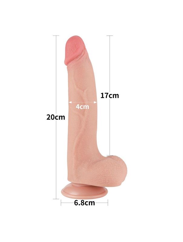 Телесный фаллоимитатор 8.5" Sliding Skin Dual Layer Dong (20 см)