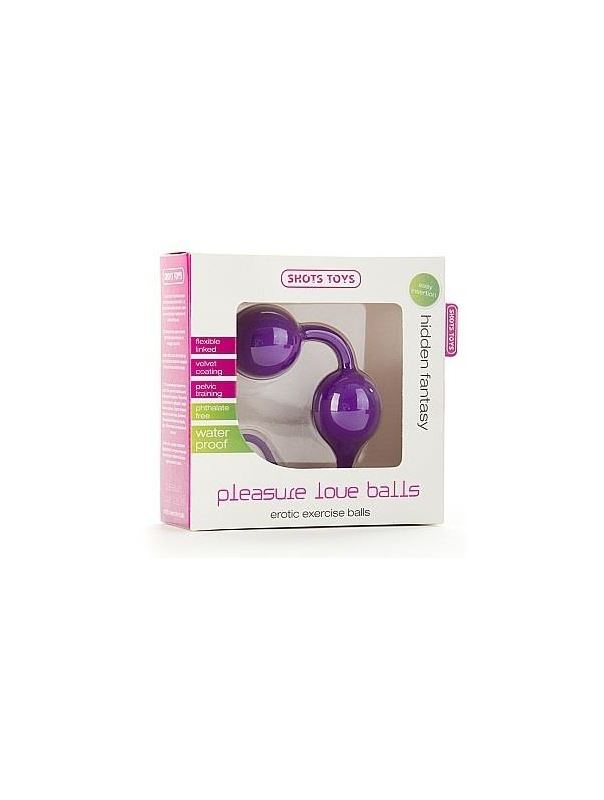 Фиолетовые шарики Pleasure Love Balls для вагинальной стимуляции