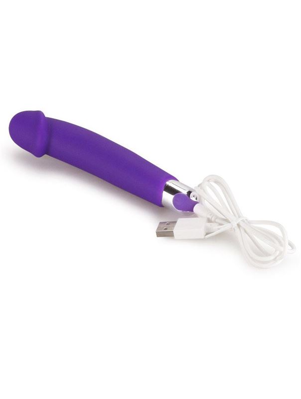 Фиолетовый вибратор Rechargeable IJOY Silicone Dildo (16,5 см)