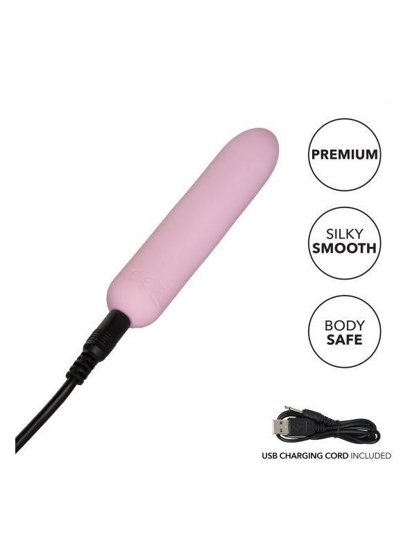 Розовый гибкий мини-вибратор CharmMe (9,5 см)