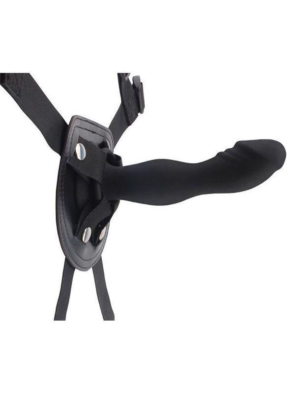 Черный страпон Rumpy-pumpy Strap-On (15 см)