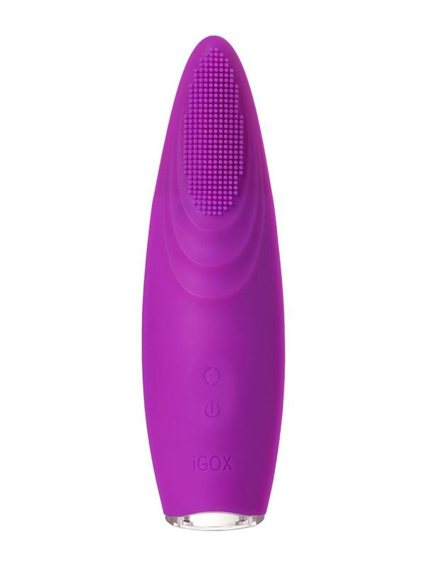 Фиолетовый клиторальный стимулятор с ресничками JOS ALICIA - 15,5 см.
