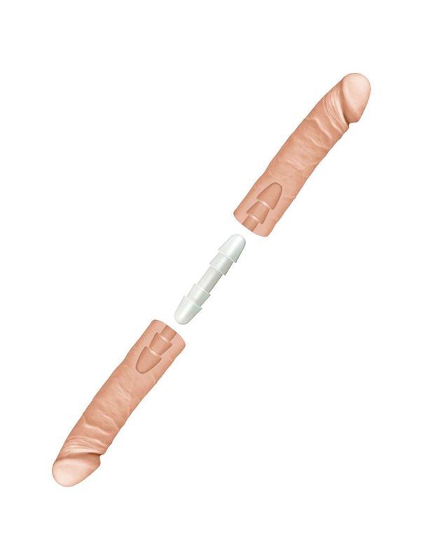 Телесный двусторонний фаллоимитатор из 2 частей The D Double D 16" (40,6 см)