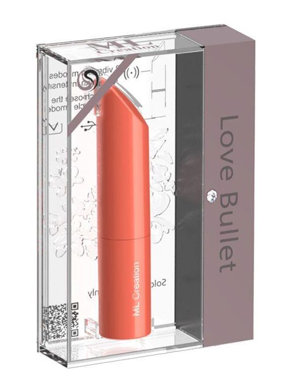 Оранжевый мини вибратор Love Bullet (8,4 см)
