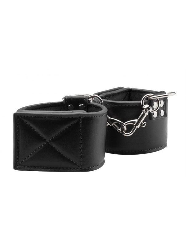 Чёрные двусторонние оковы на ноги Reversible Ankle Cuffs