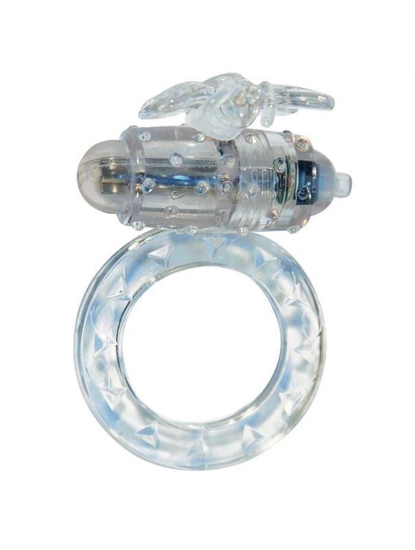 Эрекционное виброкольцо Flutter-ring Vibrating Ring Clear