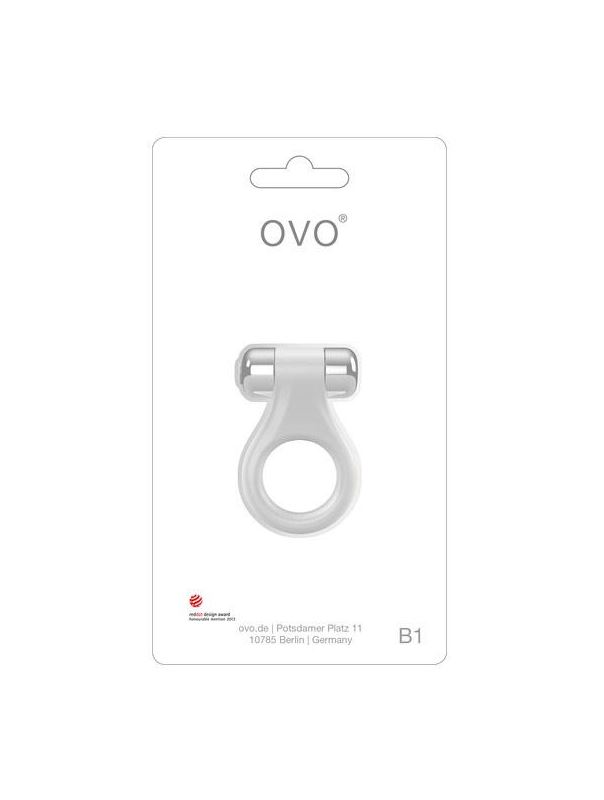 Эрекционное кольцо белое OVO B1