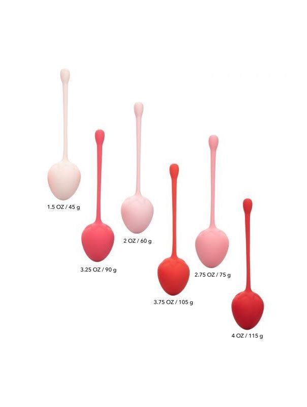 Набор из 6 вагинальных шариков-клубничек Kegel Training Set Strawberry